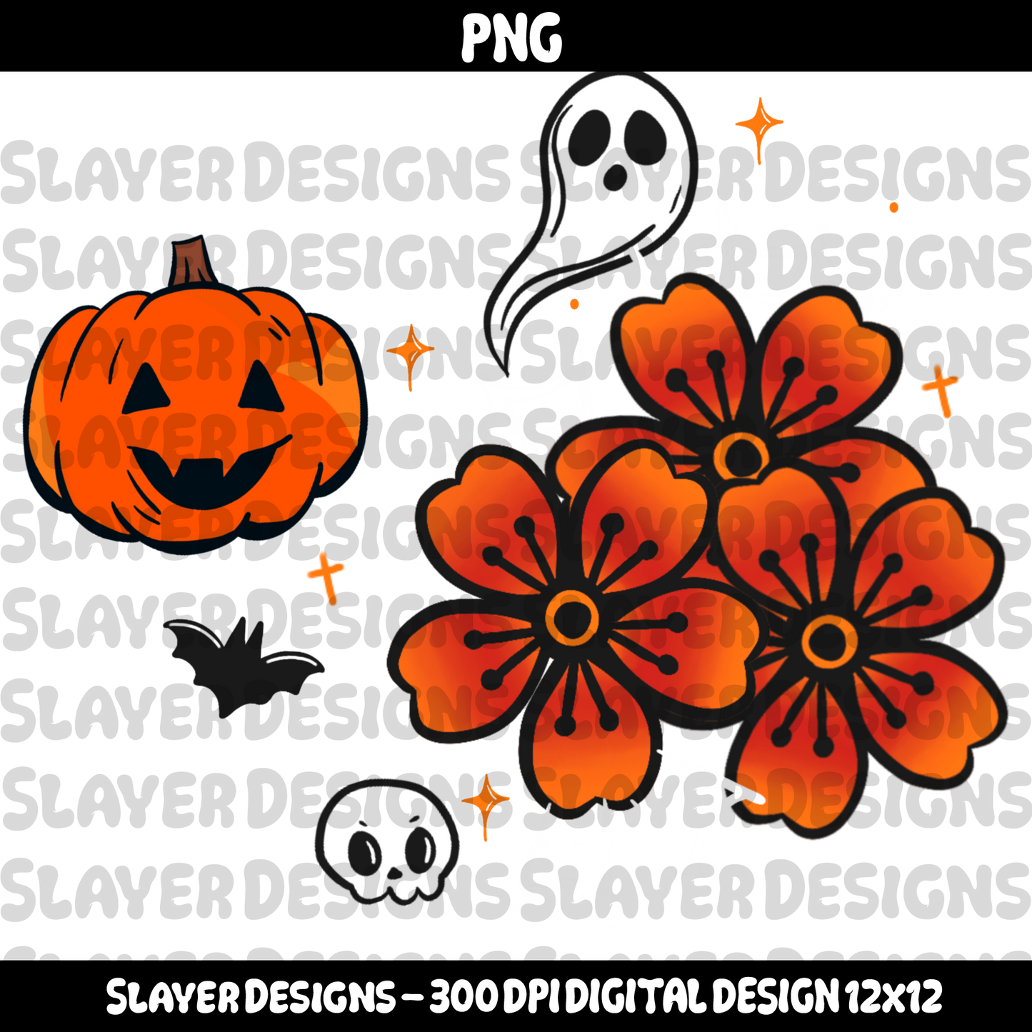 SLAYER-2025 - Halloween Florals - PNG