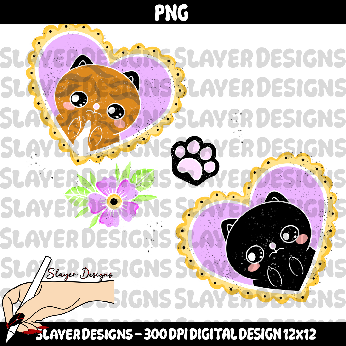 SLAYER-2025 - Fuck off Tattoo Kitties - PNG