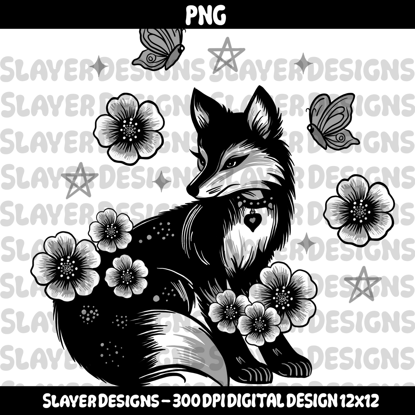 SLAYER-2025 - Gothic Tropical Fox - PNG