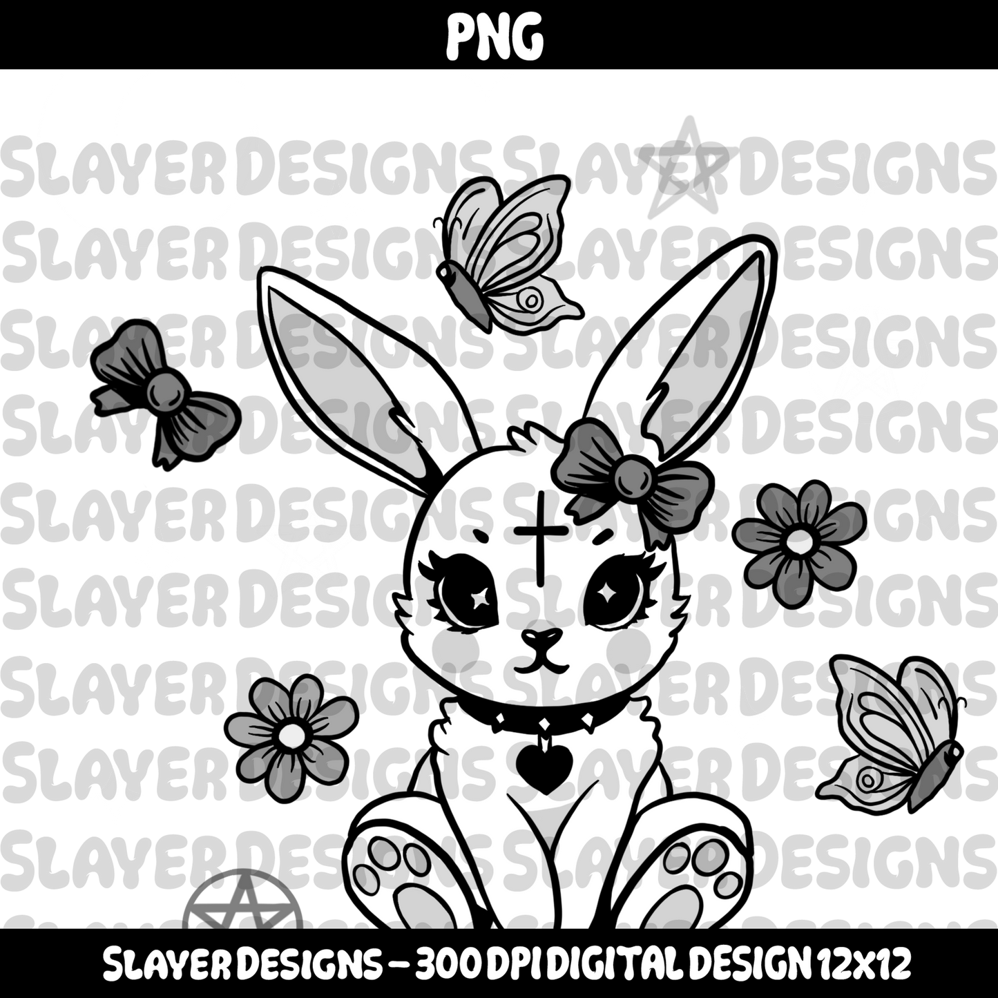 SLAYER-2025 - Gothic Spring Bunny - PNG