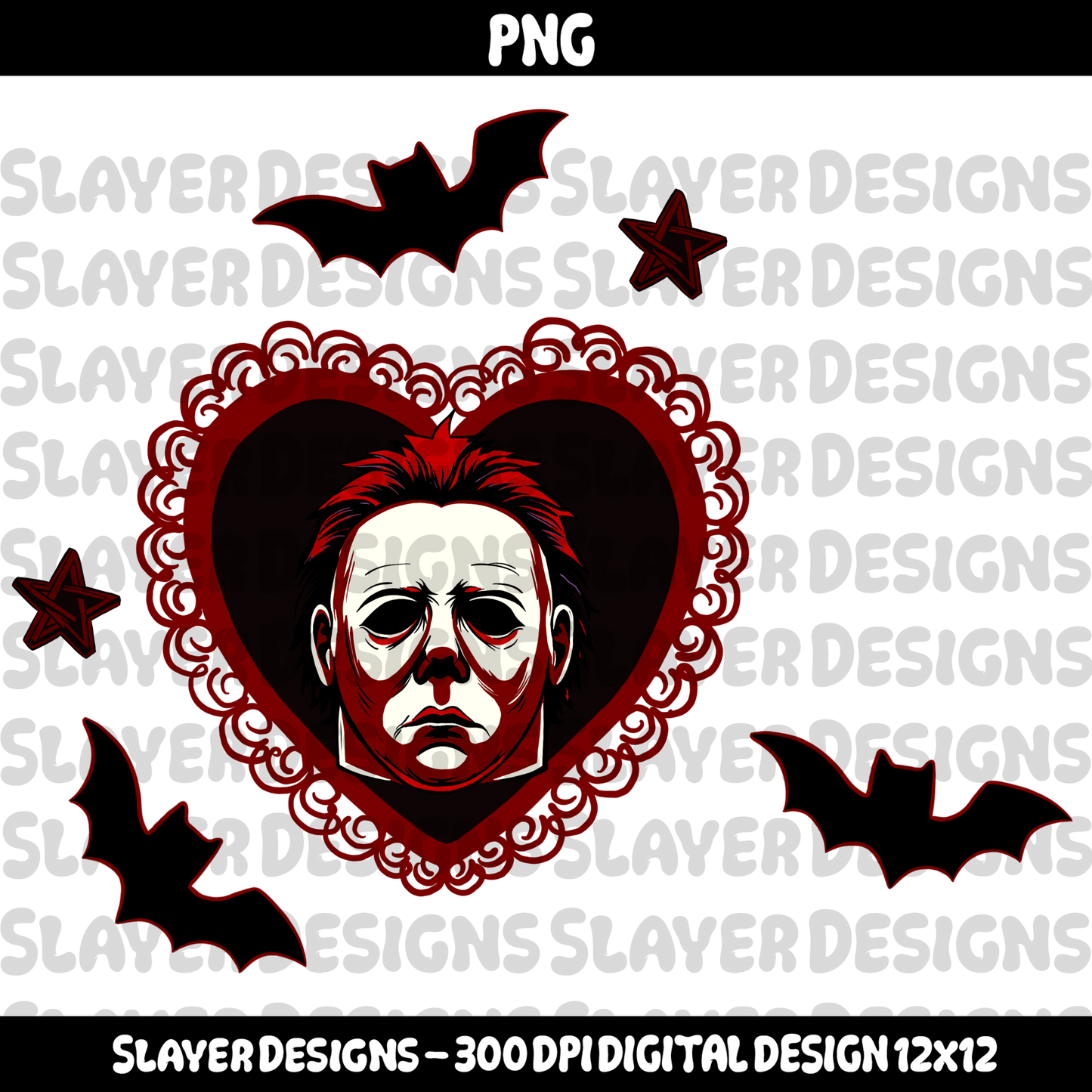 SLAYER-2024 Michael tattoo heart - PNG