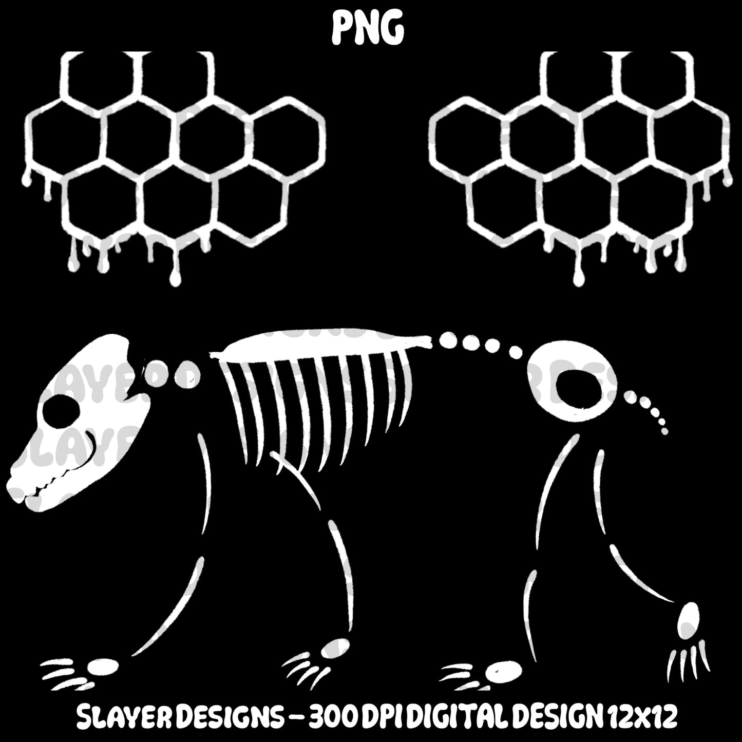 SLAYER-2024 - Bear Skeleton - PNG
