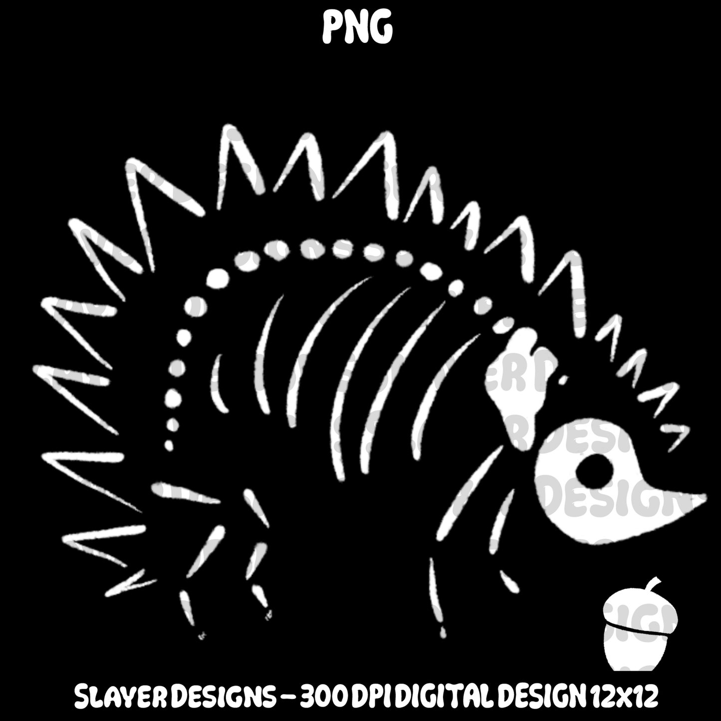 SLAYER-2024 - Hedgehog Skeleton - PNG