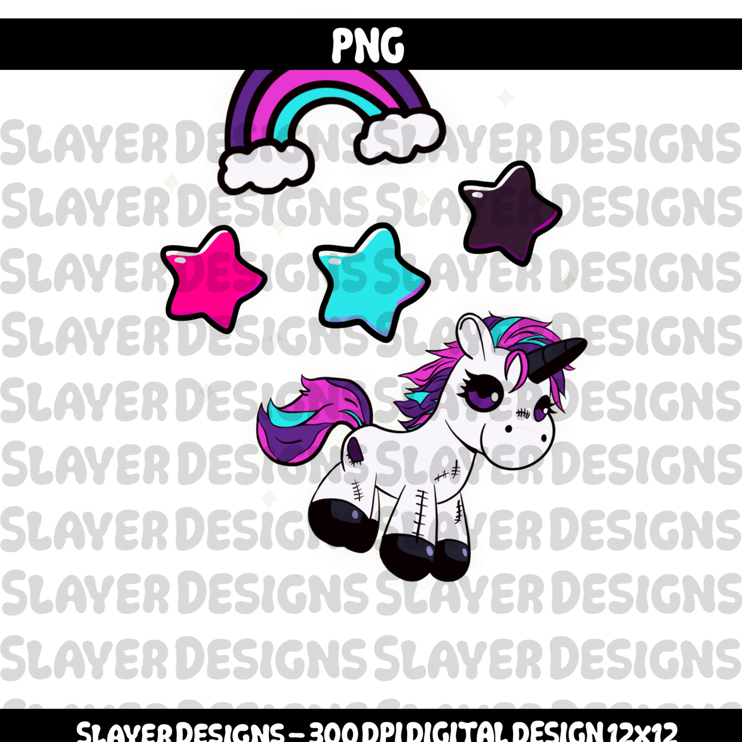 SLAYER-2024 Sad girl Unicorn - PNG