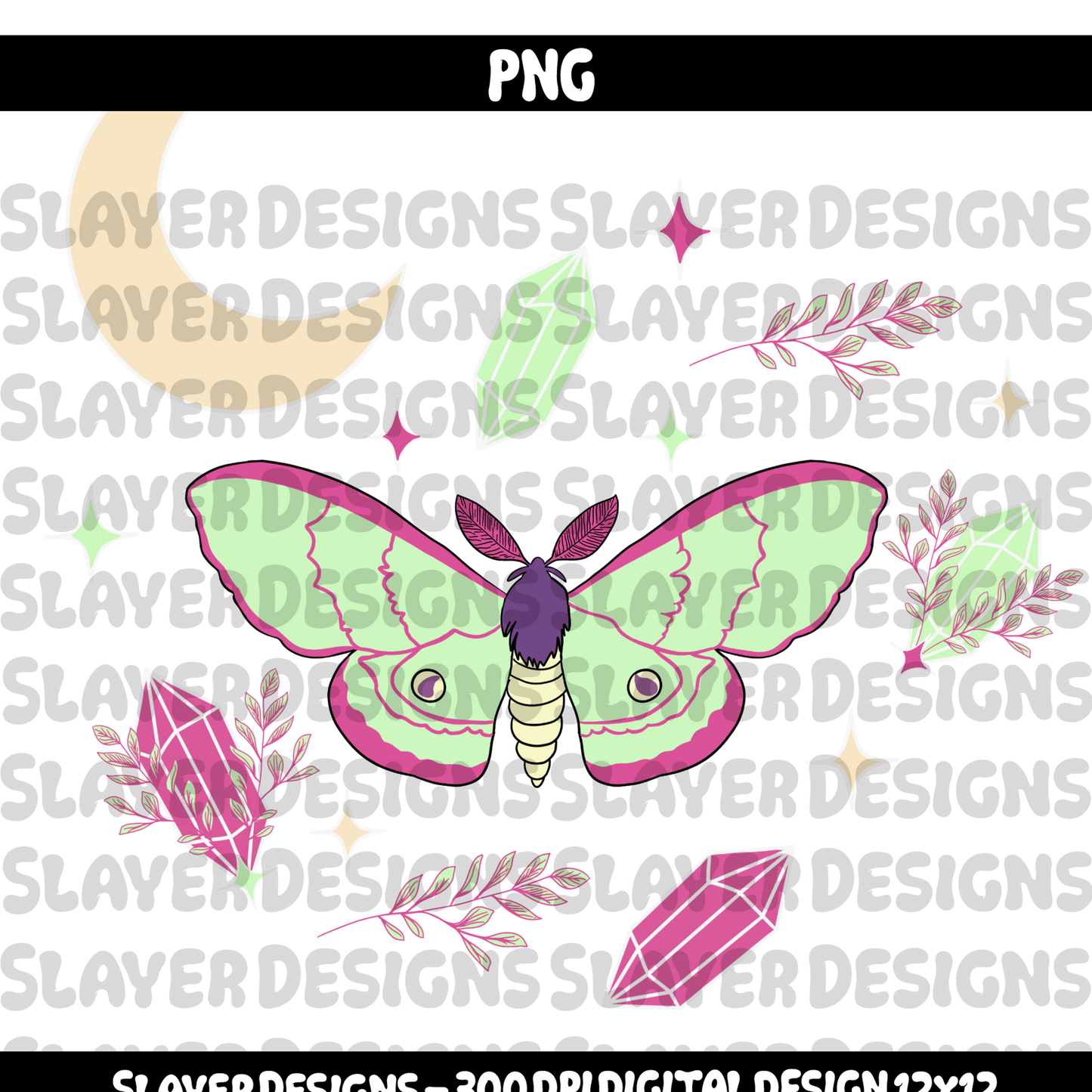 SLAYER-2024 Luna Moth - PNG