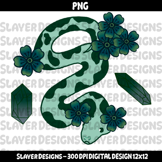 SLAYER-2025 - Emerald Crystal Snakes - PNG
