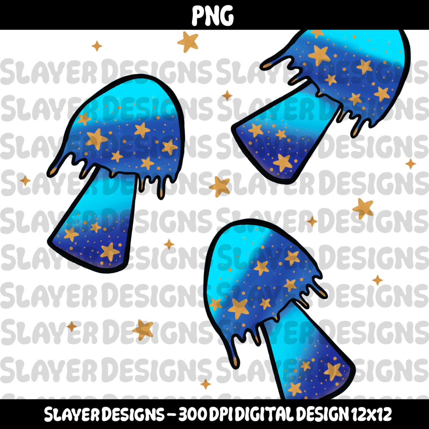 SLAYER-2025 - Celestial Mushrooms - HEXTOBER DAY FIVE - PNG