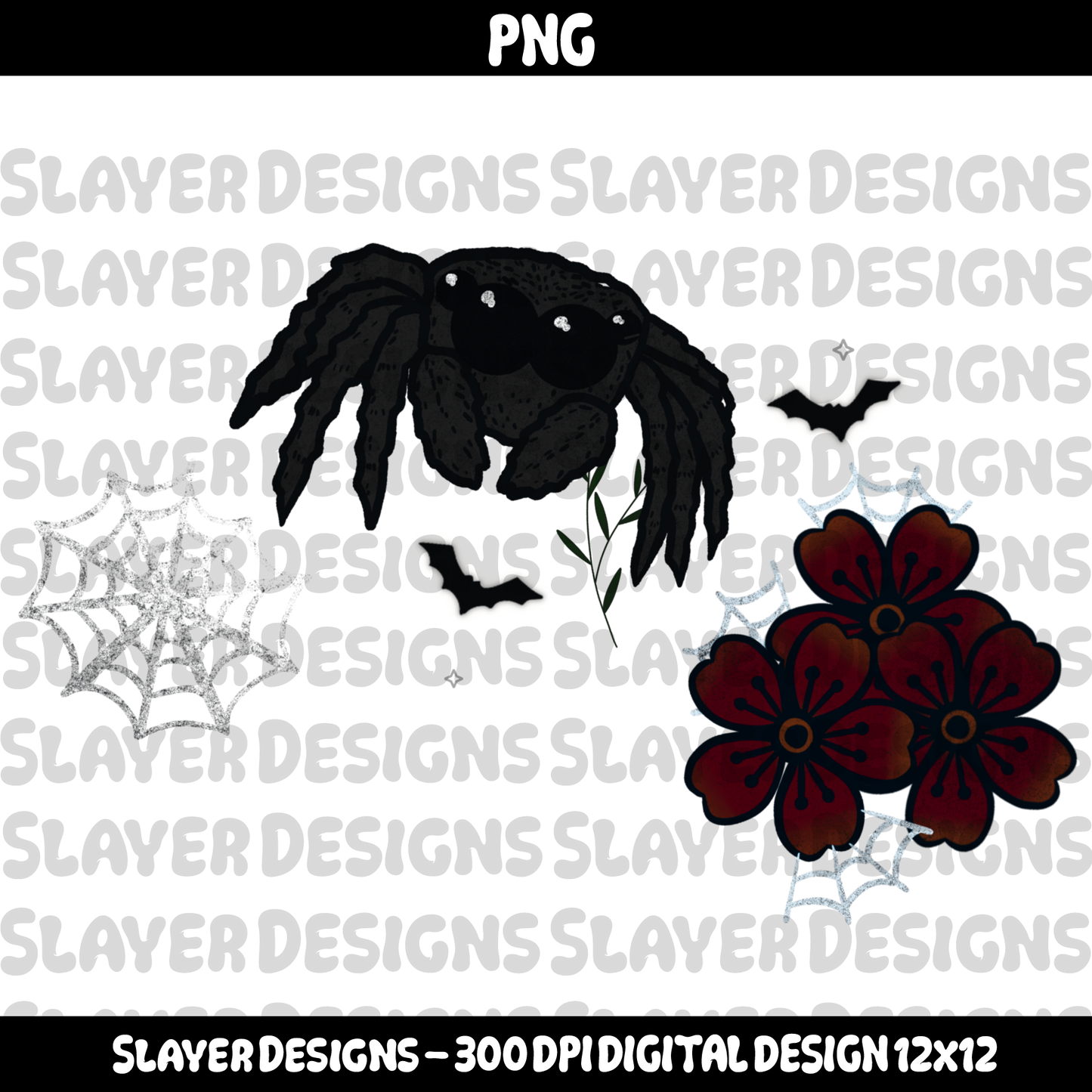 SLAYER-2025 - Spooky Spooder - HEXTOBER DAY SIX - PNG