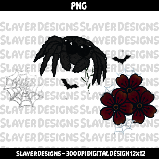 SLAYER-2025 - Spooky Spooder - HEXTOBER DAY SIX - PNG