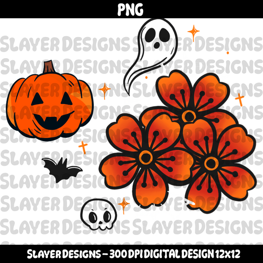 SLAYER-2025 - Halloween Florals - PNG