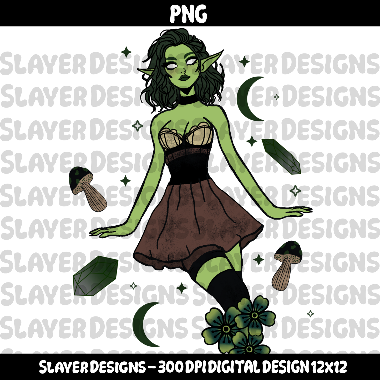 SLAYER-2025 - Eldritch Elf - HEXTOBER DAY THREE - PNG