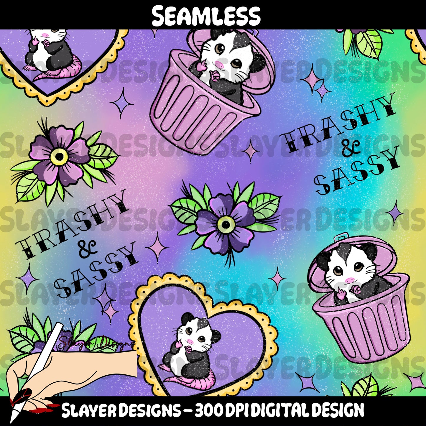 SLAYER-2025 - Sassy & Trashy Tattoo Opossums - MAIN