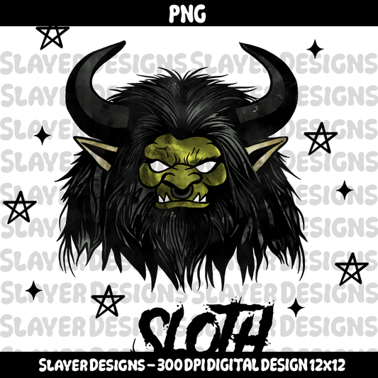 SLAYER-2025 - Seven Deadly Sins - Sloth - PNG