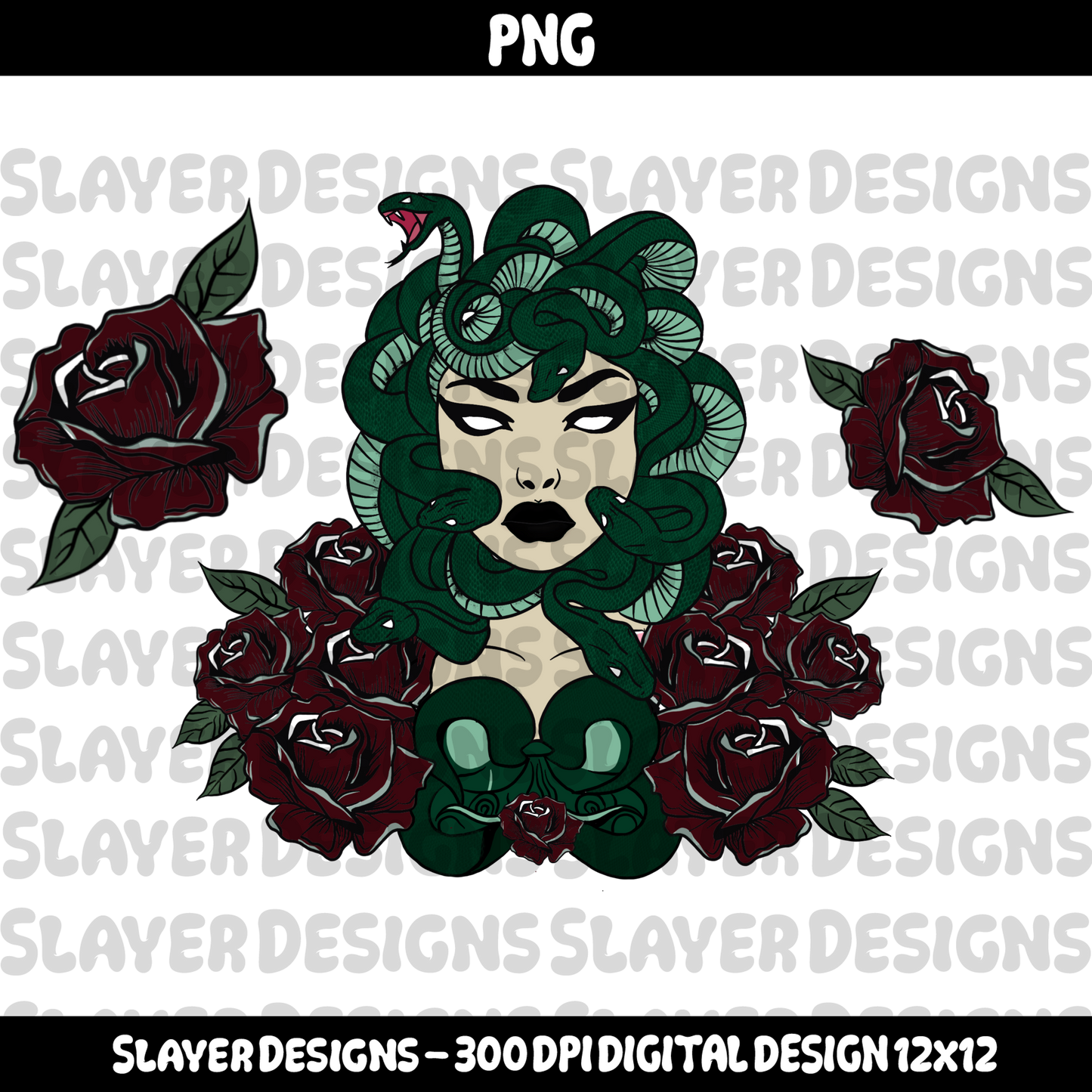 SLAYER-2024 - Floral Medusa  - PNG