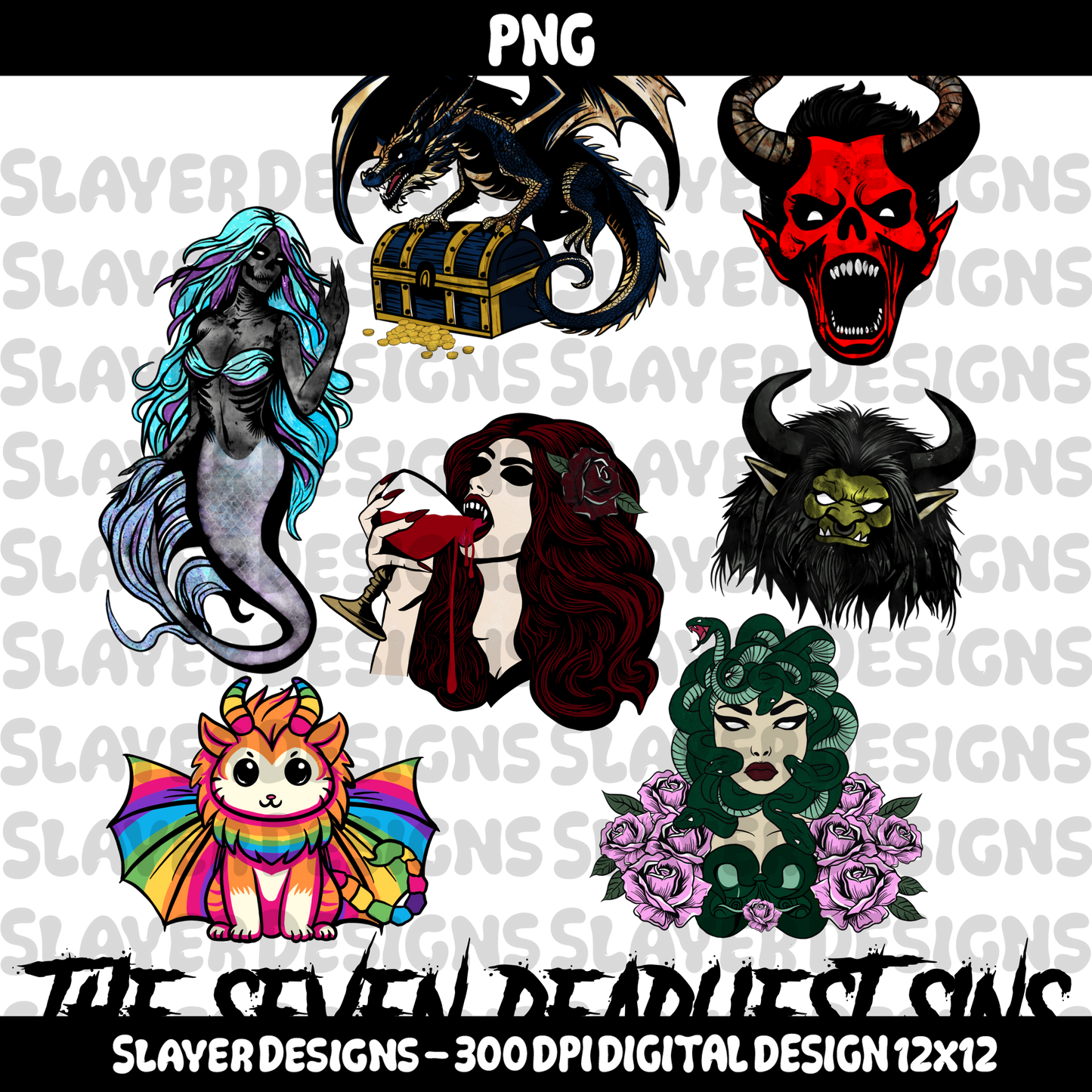 SLAYER-2025 - Seven Deadly Sins - Mashup - PNG