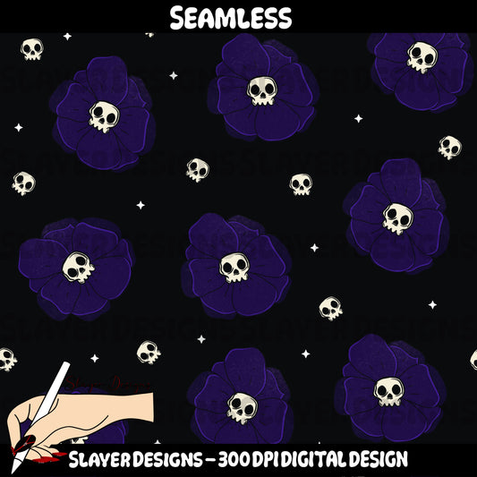 SLAYER-2025 - Floral Skulls - MAIN - 500M FREEBIE