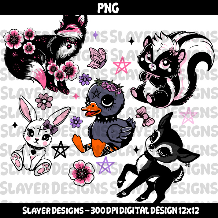 SLAYER-2025 - Gothic Spring Animal Mashup - PNG – The Custom Fabric ...