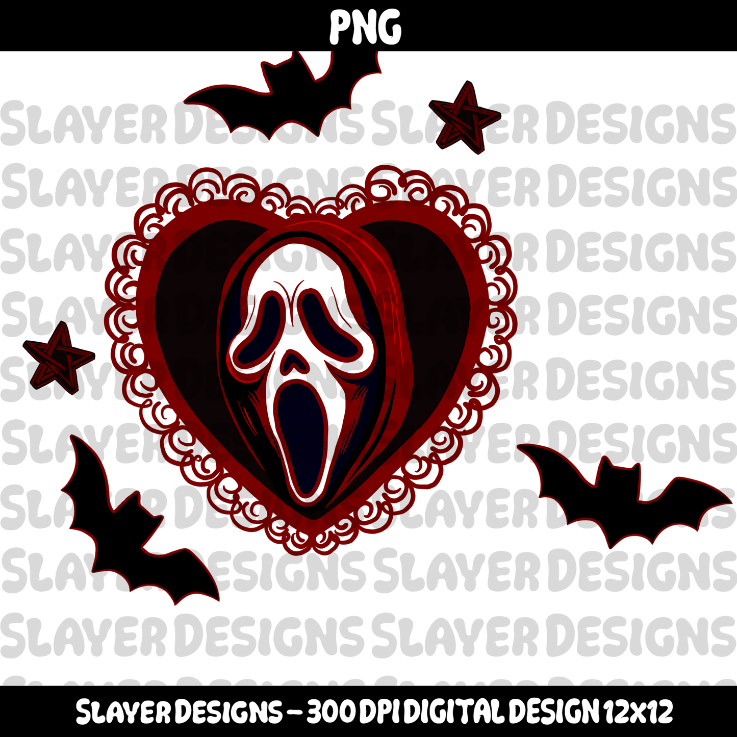 SLAYER-2024 Call me tattoo heart - PNG