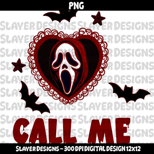 SLAYER-2024 Call me tattoo heart - PNG