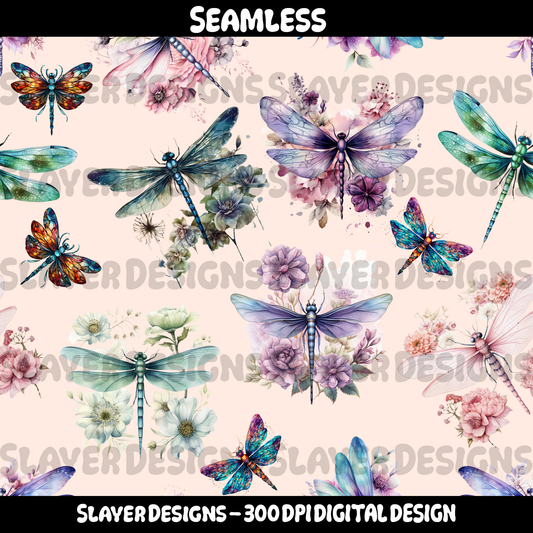 SLAYER-2024 Dragonflies and Flowers A