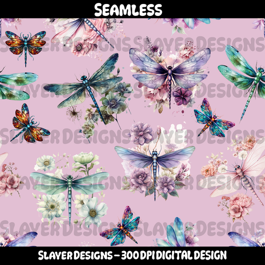 SLAYER-2024 Dragonflies and Flowers B